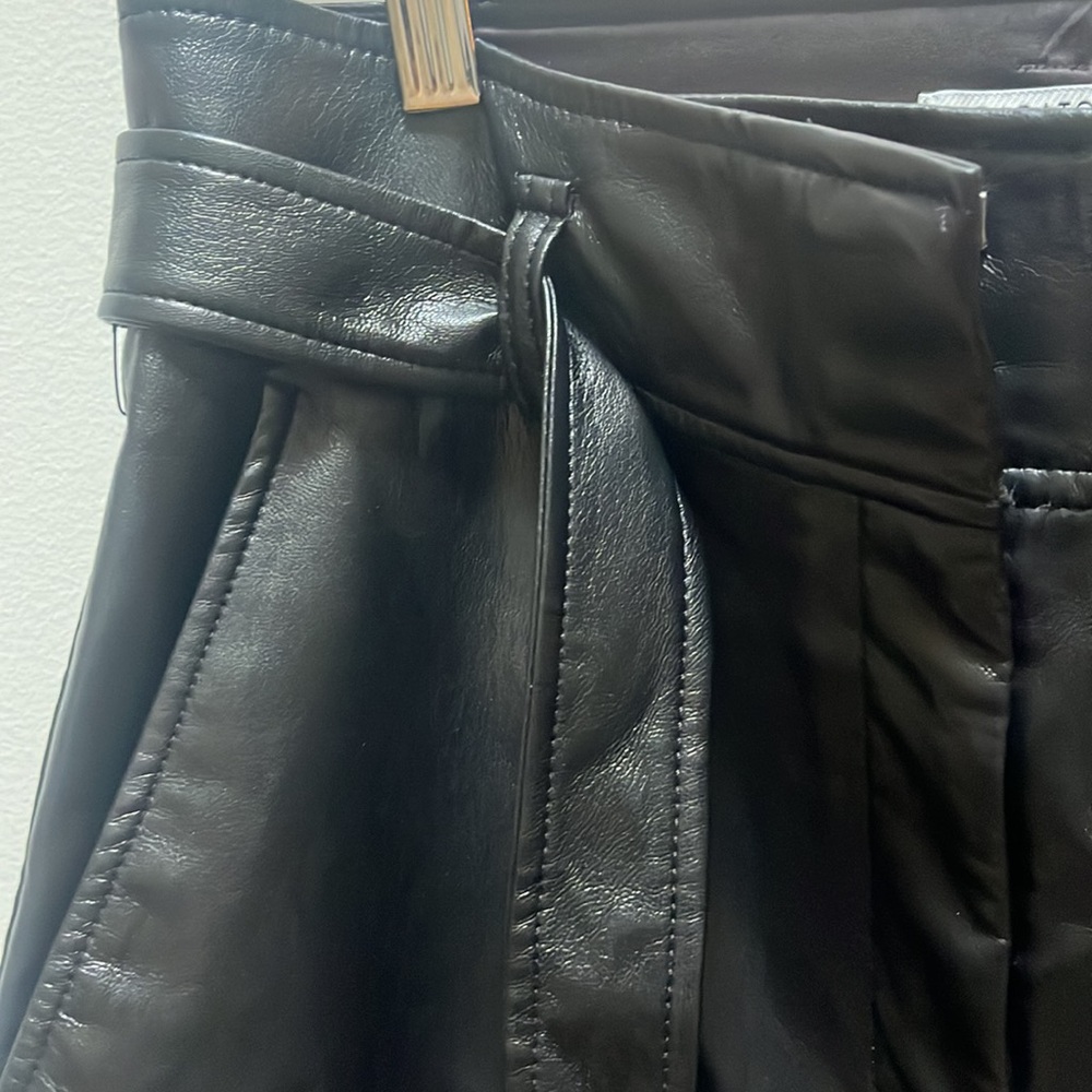 💫SALE Aritzia Babaton Vegan Leather Tie-Front Belted Pants - Picture 11 of 11